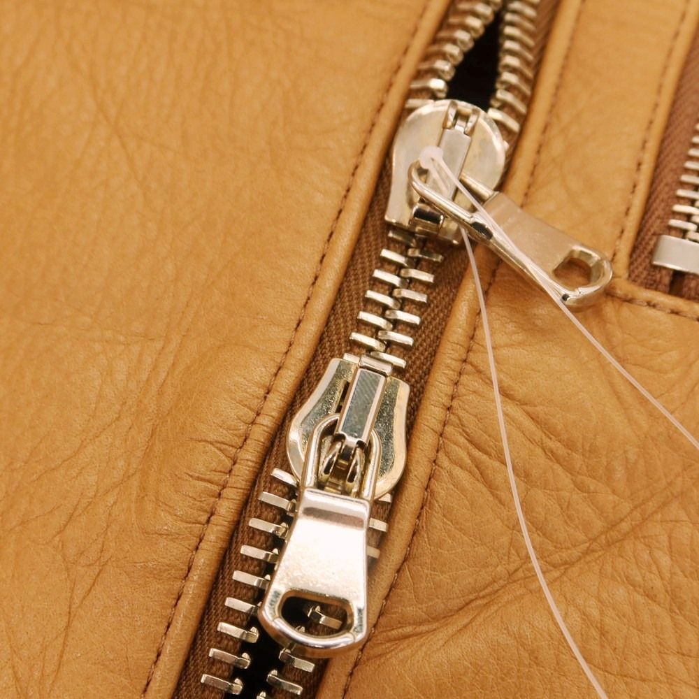 中古】ジュンハシモト junhashimoto カウレザー レザーブルゾン ライト