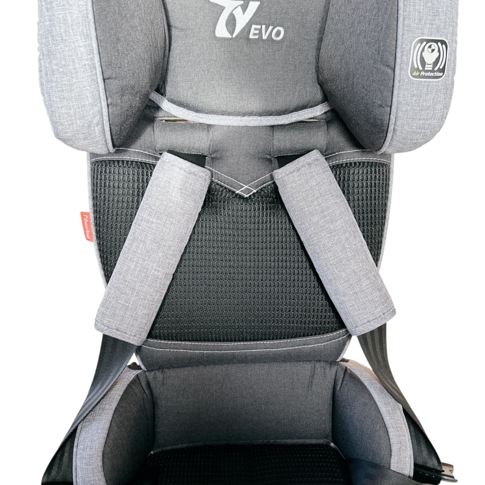 美品】日本育児 トラベルベスト EVO ジュニアシート サンドグレー