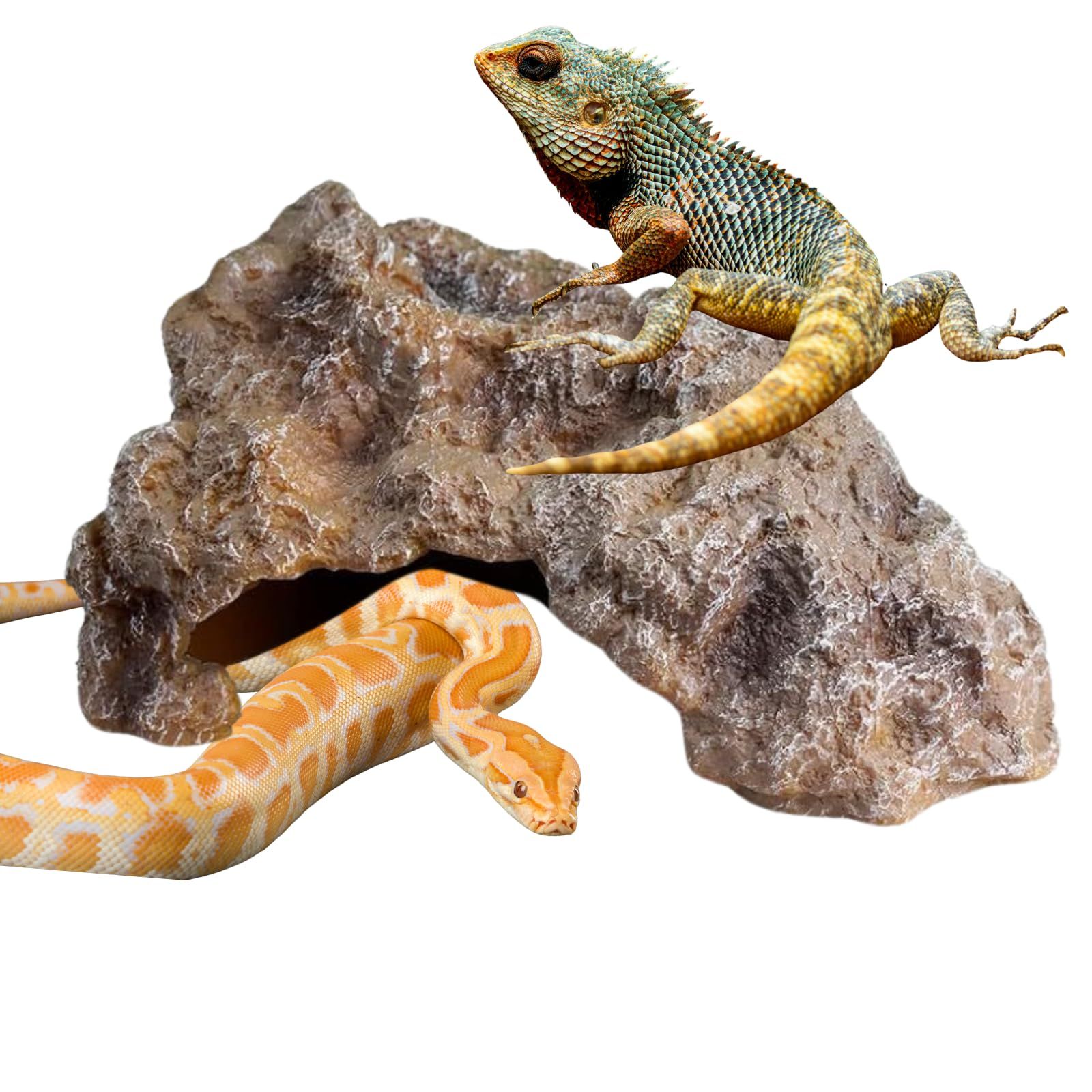 ideamall 爬虫類 シェルター 隠れ家 亀 トカゲ ロックシェルター