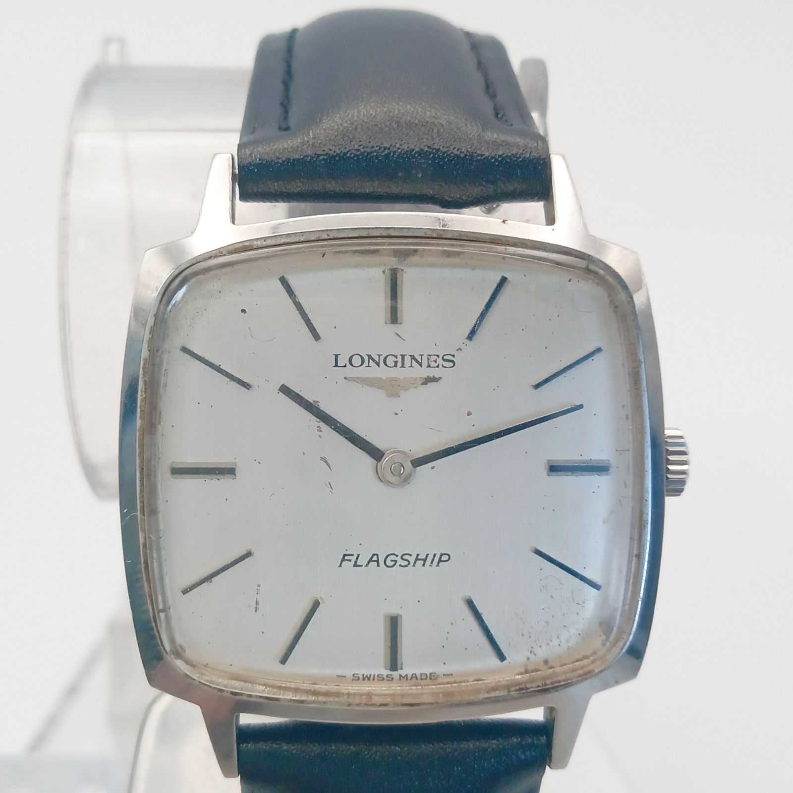 稼働 良品】1223-1 LONGINES ロンジン メンズ腕時計 手巻き スクエア