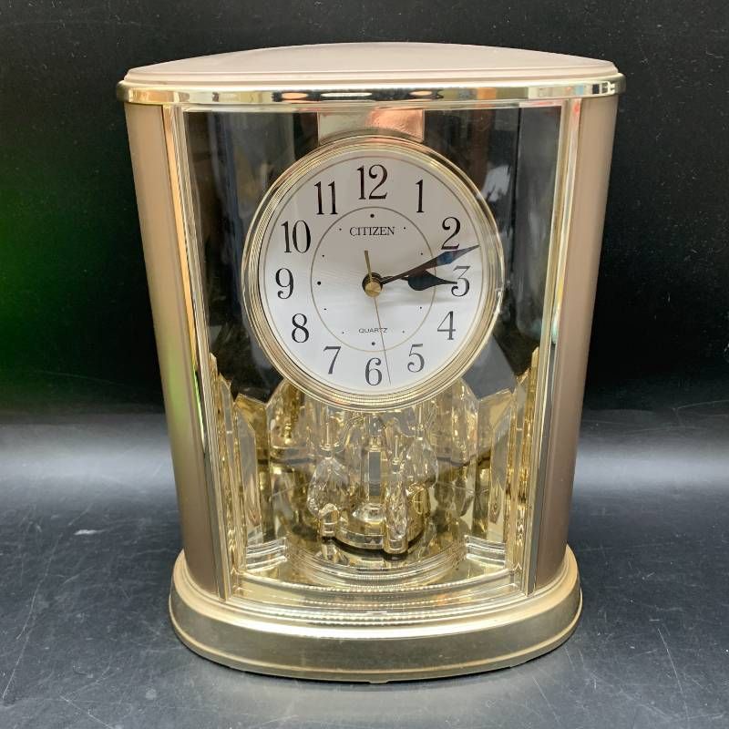 シチズン　高級クオーツ 置き時計 X373 動作OK シチズン 置き時計 CITIZEN T0348G 風防: プラスチック枠