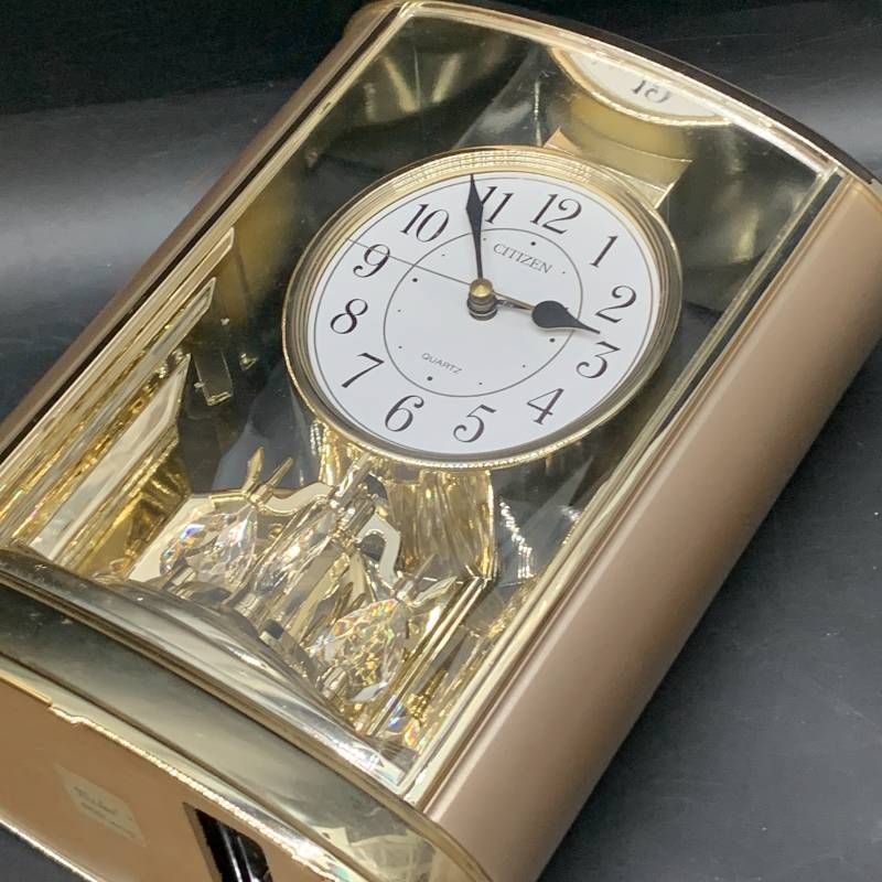 X373 動作OK シチズン 置き時計 CITIZEN T0348G 風防: プラスチック枠