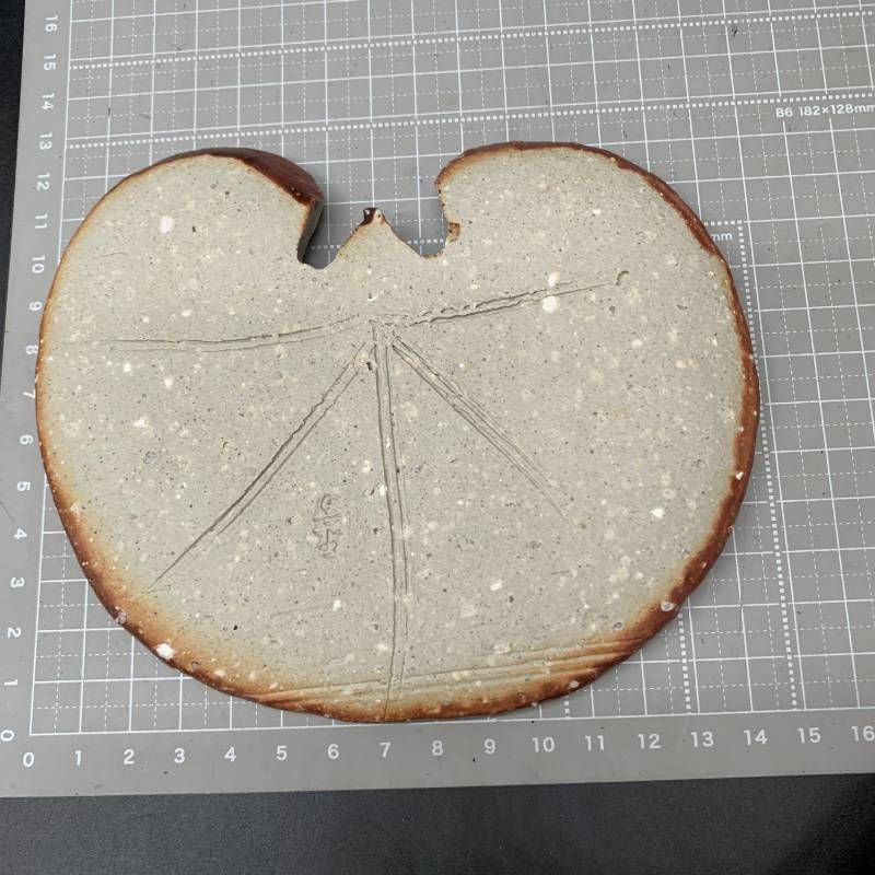 U325 未使用保管品 信楽 高橋楽斎 造 山蕗葉皿5客 小皿 銘々皿 信楽焼