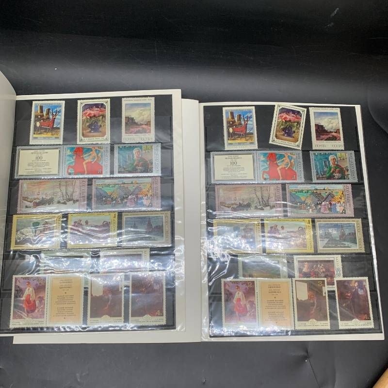 A493 2冊セット ソ連の美術切手 POSTAGE STAMPS OF THE USSR 外国切手