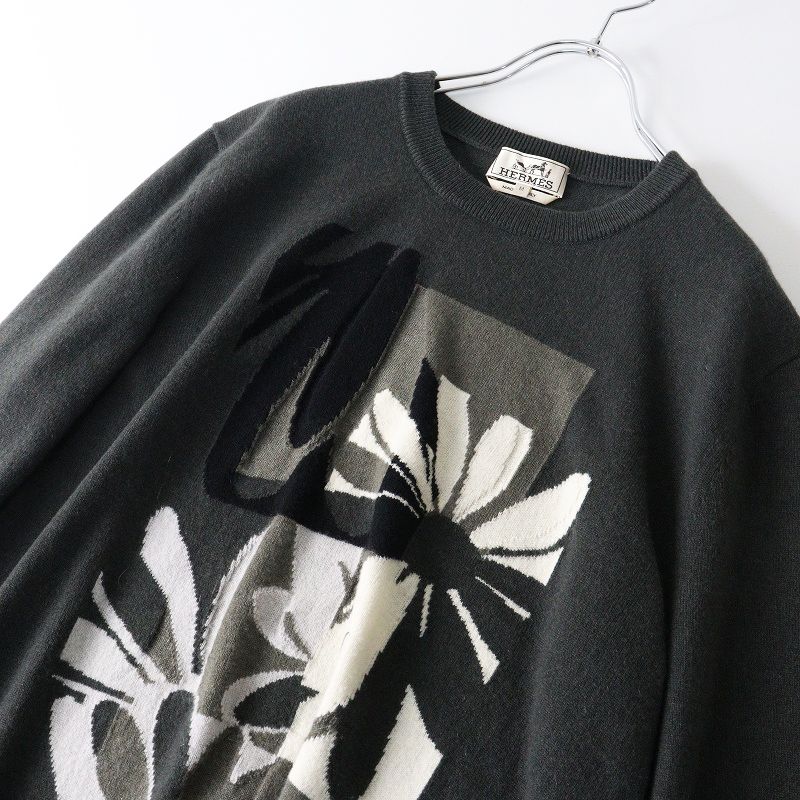 美品 最高級 メンズ 2022AW エルメス HERMES Puzzle Floral Sweater
