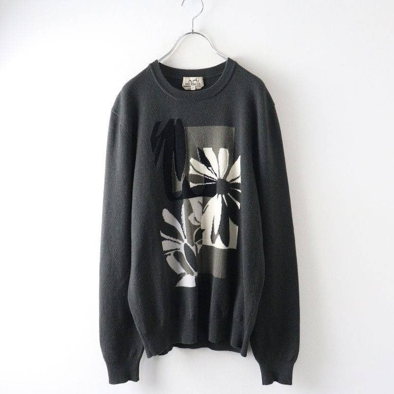 美品 最高級 メンズ 2022AW エルメス HERMES Puzzle Floral Sweater