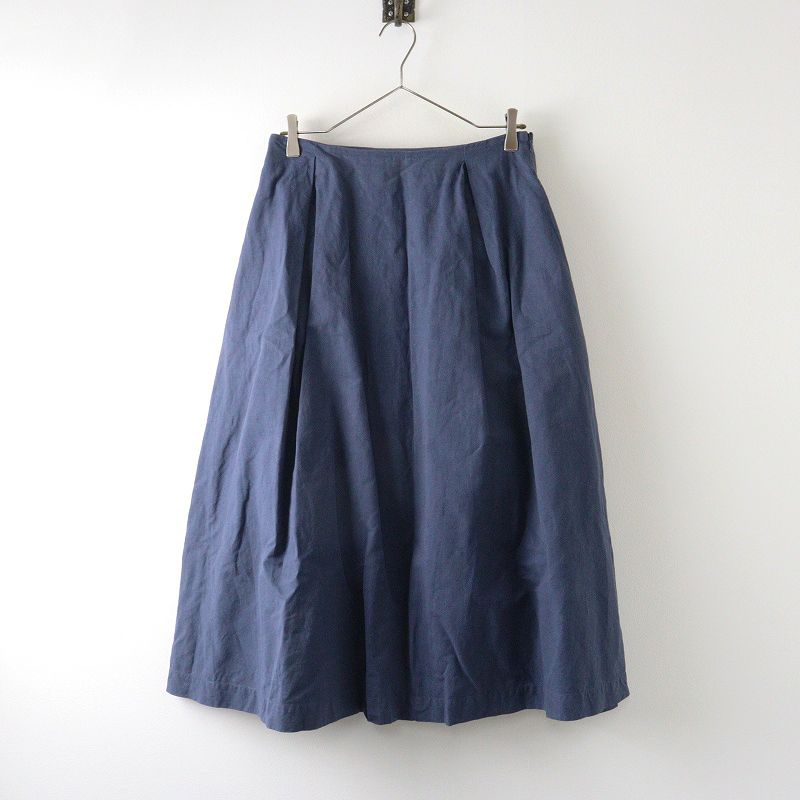 リゼッタ LISETTE リネン ロングスカート 38｜ネイビー ボトムス