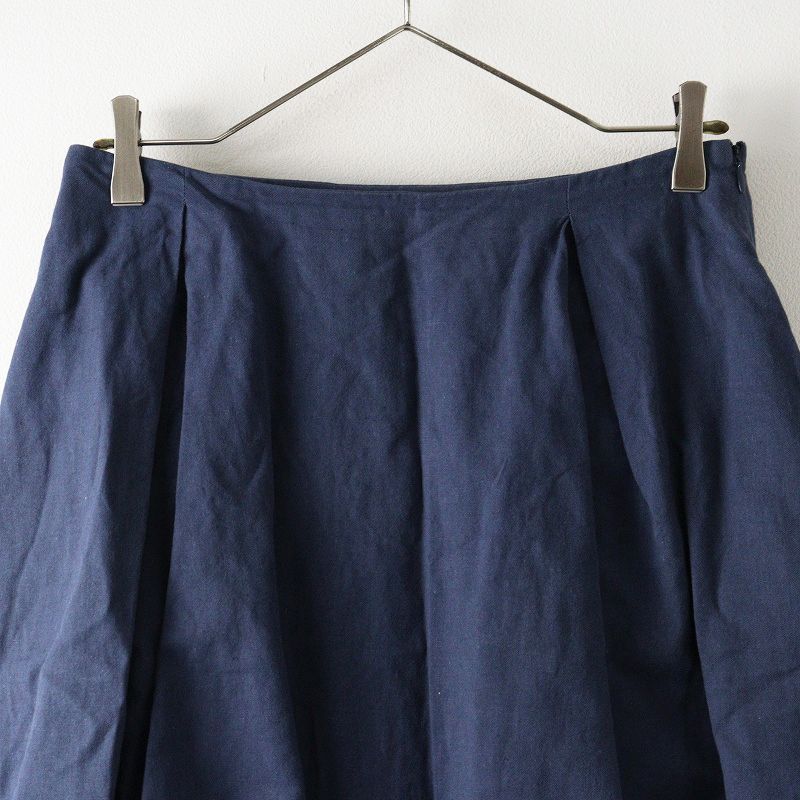 リゼッタ LISETTE リネン ロングスカート 38｜ネイビー ボトムス