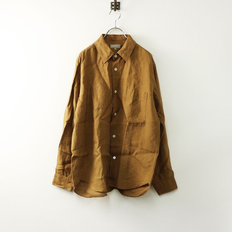 【新品未使用タグ付】 マーガレットハウエル 現行モデル シャツ ブラウス リネン サンプル品 2023SS マーガレットハウエル MARGARET HOWELL リネン