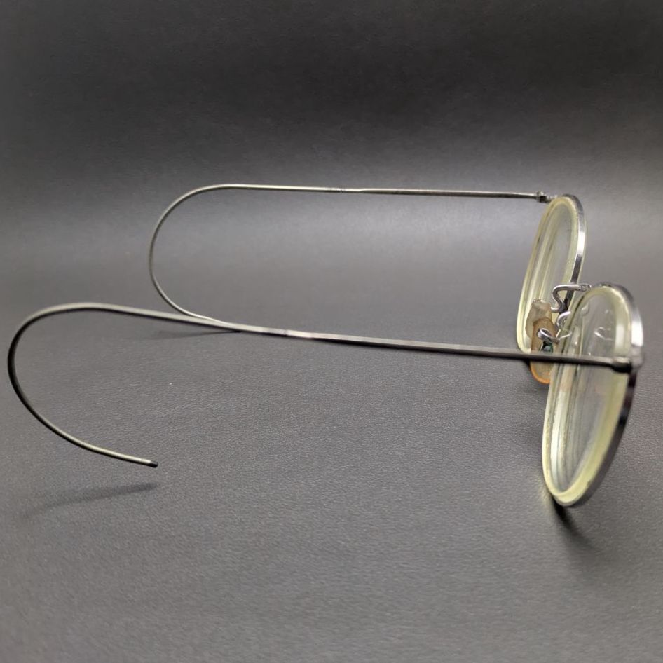 英国製 ヴィンテージ アルガ ALGHA 20 ジョンレノン 丸メガネ 金張りGF