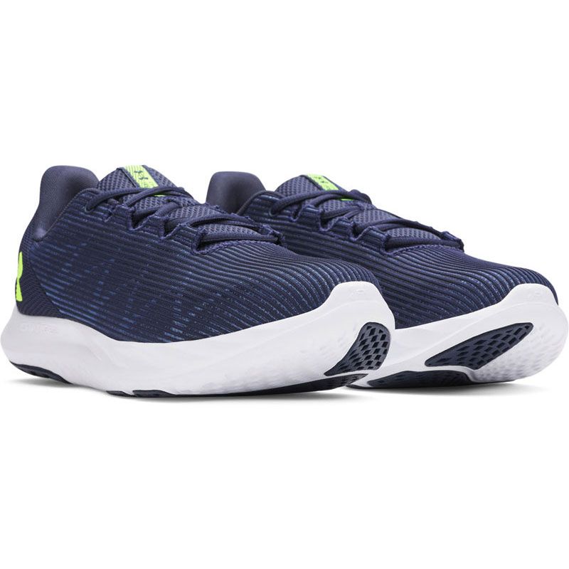 品質保証，送料無料 UNDER ARMOUR アンダーアーマー UA CHARGED SPEED SWIFT 陸上・ランニング シューズ 3026999-405、Navy/Black/Yellow スパイク・シューズ