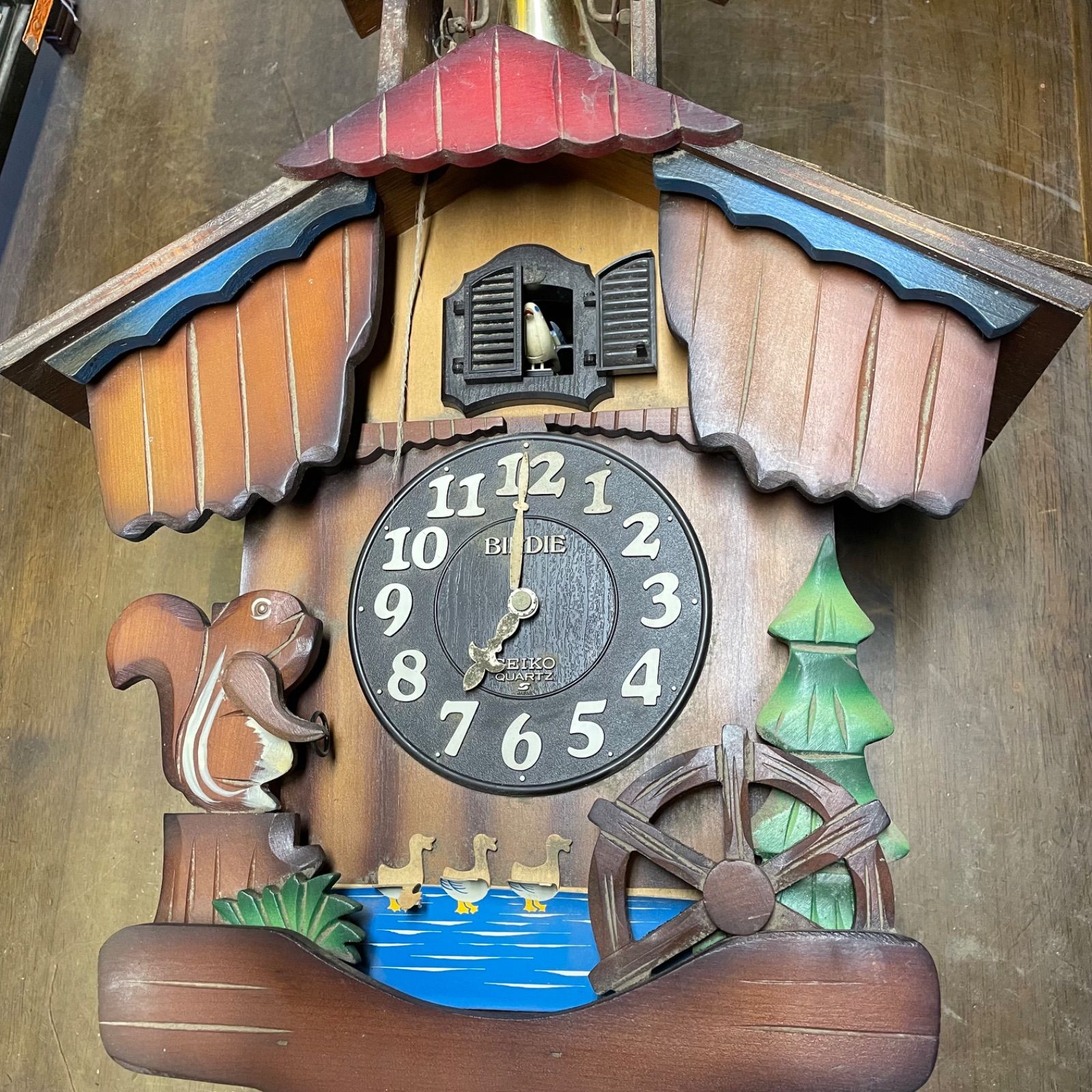 掛時計 「ジャンク品」 SEIKO セイコー BIRDIE PB324B 鳩時計 柱時計