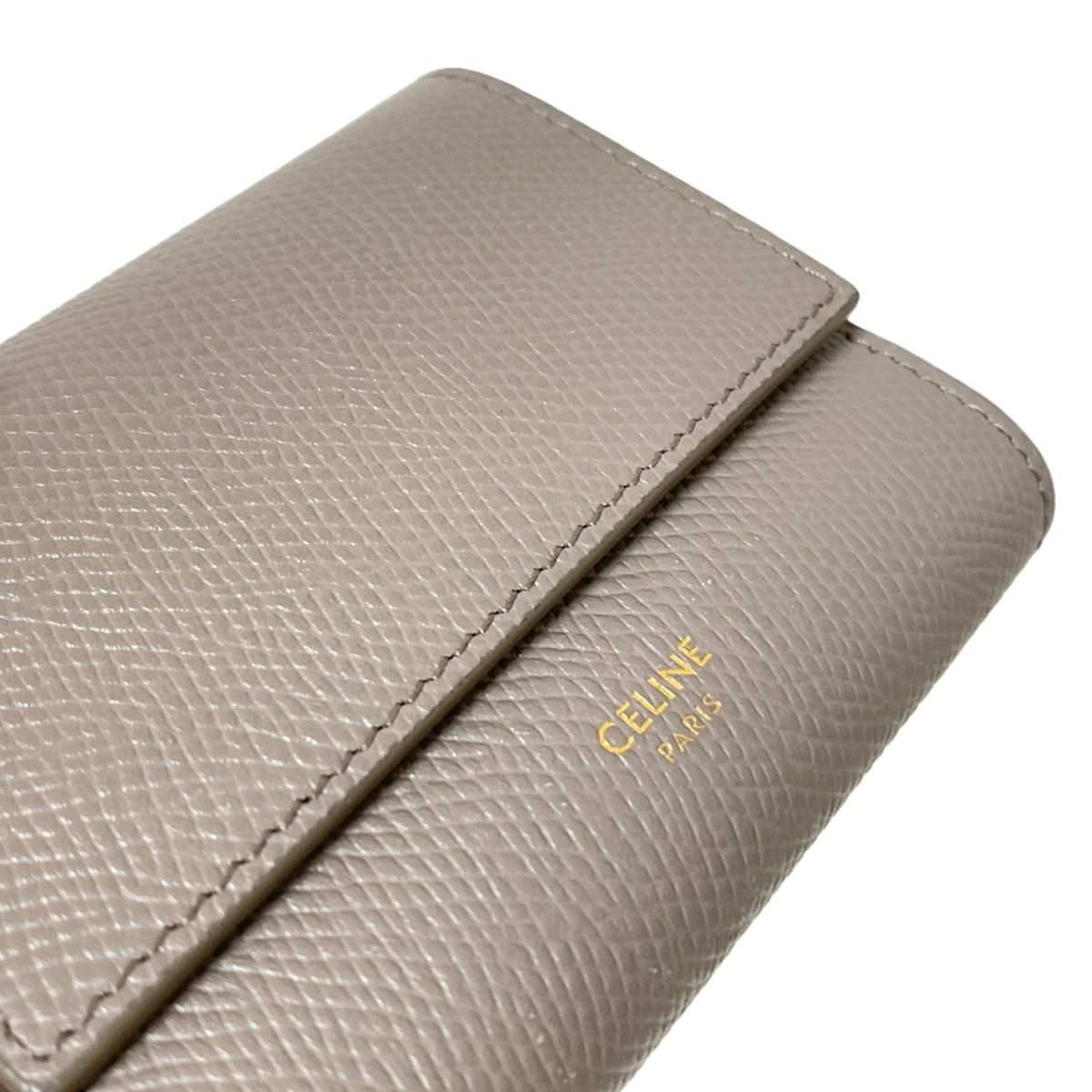 CELINE(セリーヌ) 3つ折り財布 - グレー レザー - メルカリ