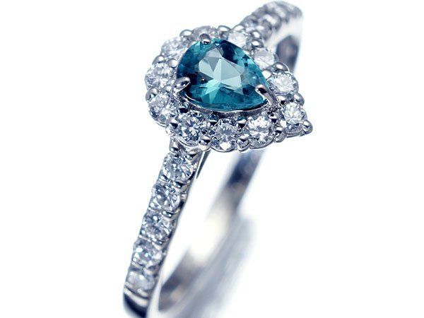 ジュエリー極】鑑付 良質天然ブルートルマリン0.30ct＆天然