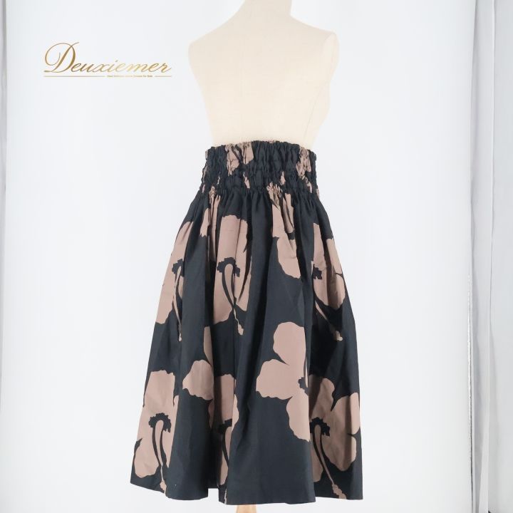 フラダンス 衣装 パウスカート ブラック系 タヒチインポーツ