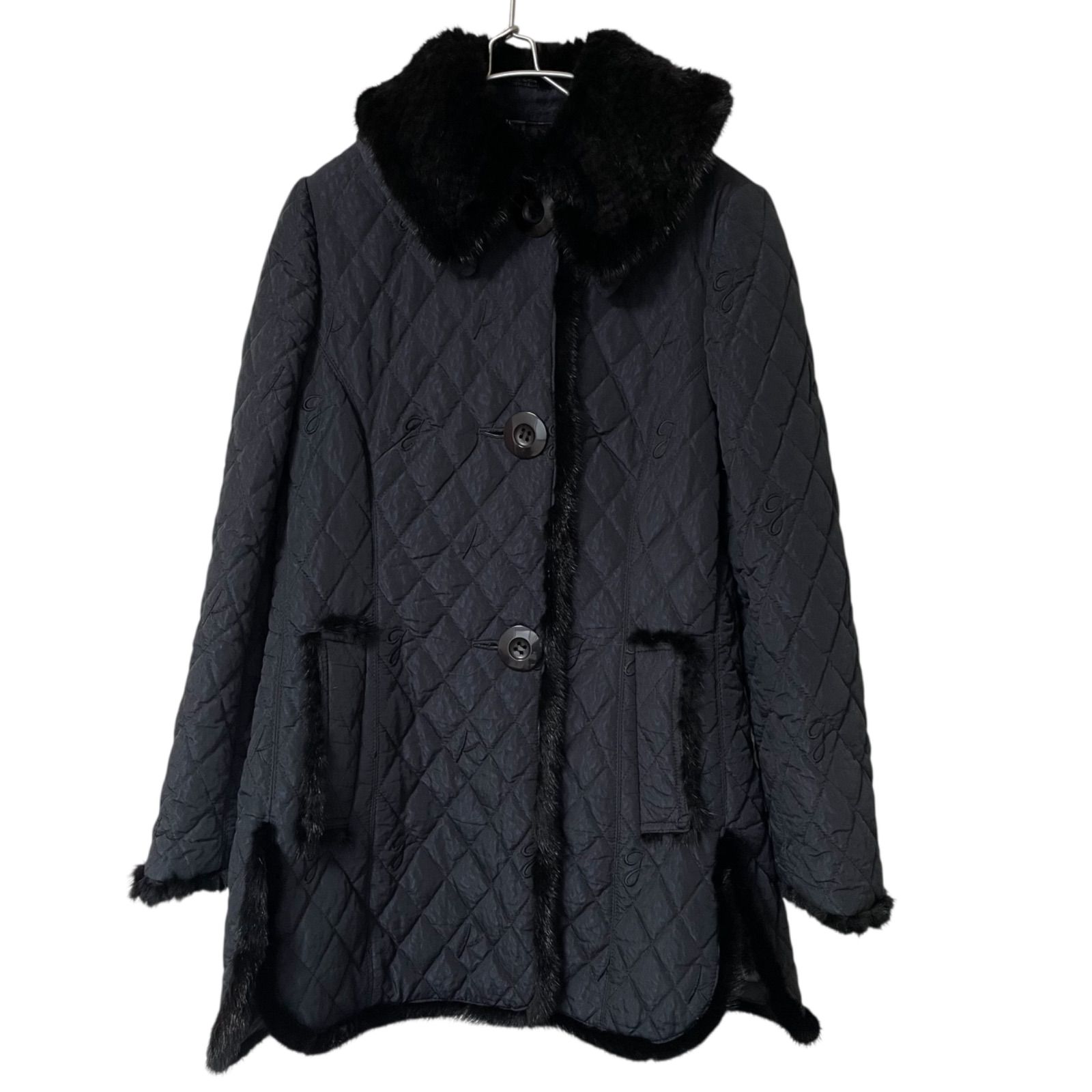 ZM1675【美品】GK 伊太利屋 イタリヤ ミンクファー付キルティング