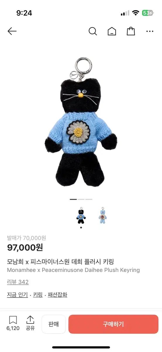 モナムヒ PEACEMINUSONE ピースマイナスワン デヒ PLUSH キーホルダー