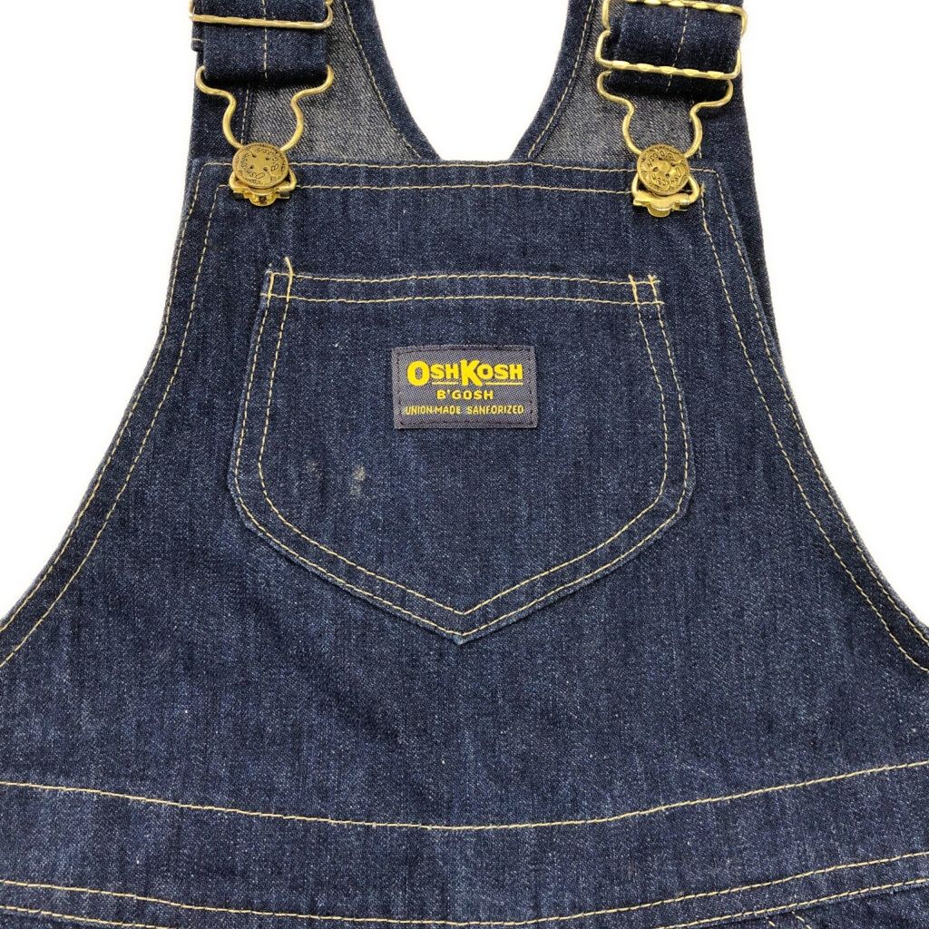 オーバーオール　オシュコシュ　アメリカ製USA70s インディゴブルーデニム古着 70年代 USA製 OSHKOSH オシュコシュ デニムオーバーオール インディゴ