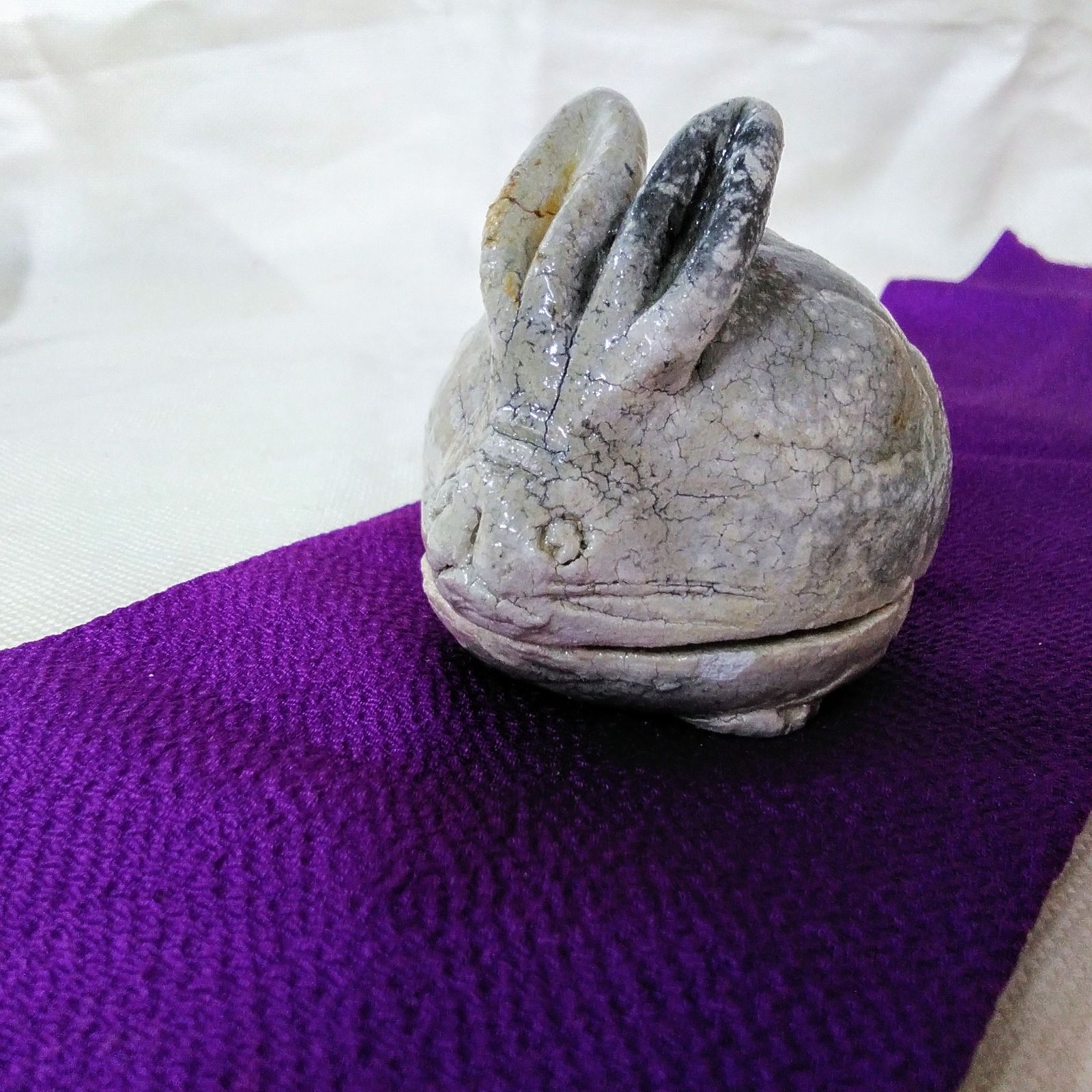 骨董】茶道具 干支香合 うさぎ/粒俵/乾漆/沙久伊 香合 Q935 - メルカリ