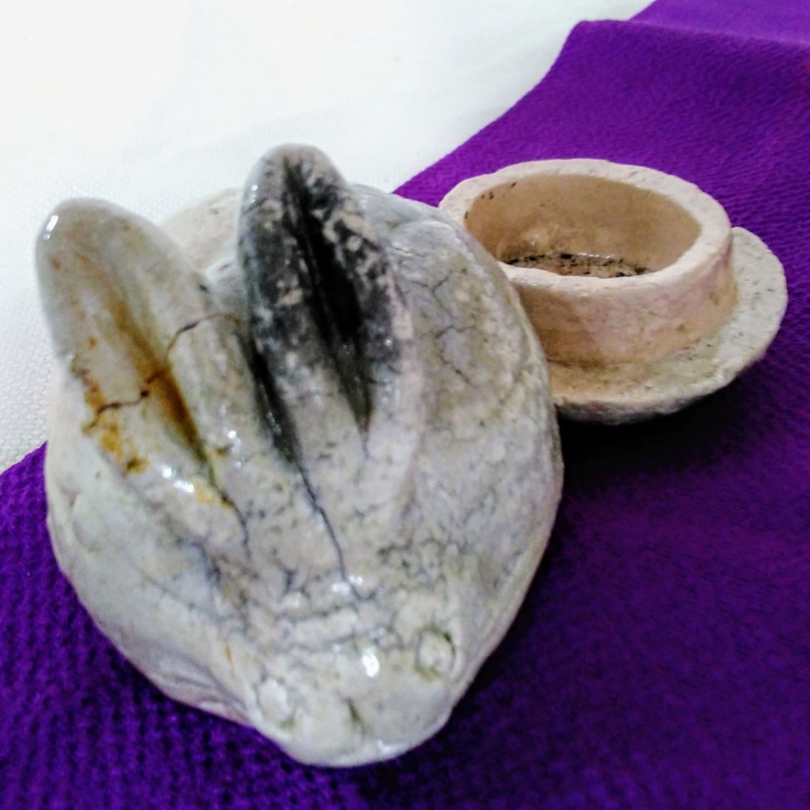 骨董】茶道具 干支香合 うさぎ/粒俵/乾漆/沙久伊 香合 Q935 - メルカリ