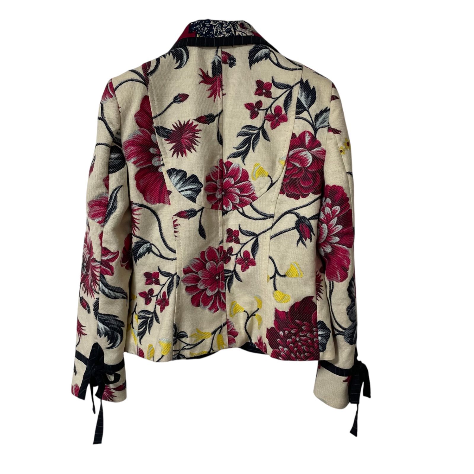 KENZO ケンゾー テーラードジャケット シャツ 花柄 38 M ヴィンテージ ZM1675【美品】KENZO ケンゾー 花柄テーラードジャケット 総柄