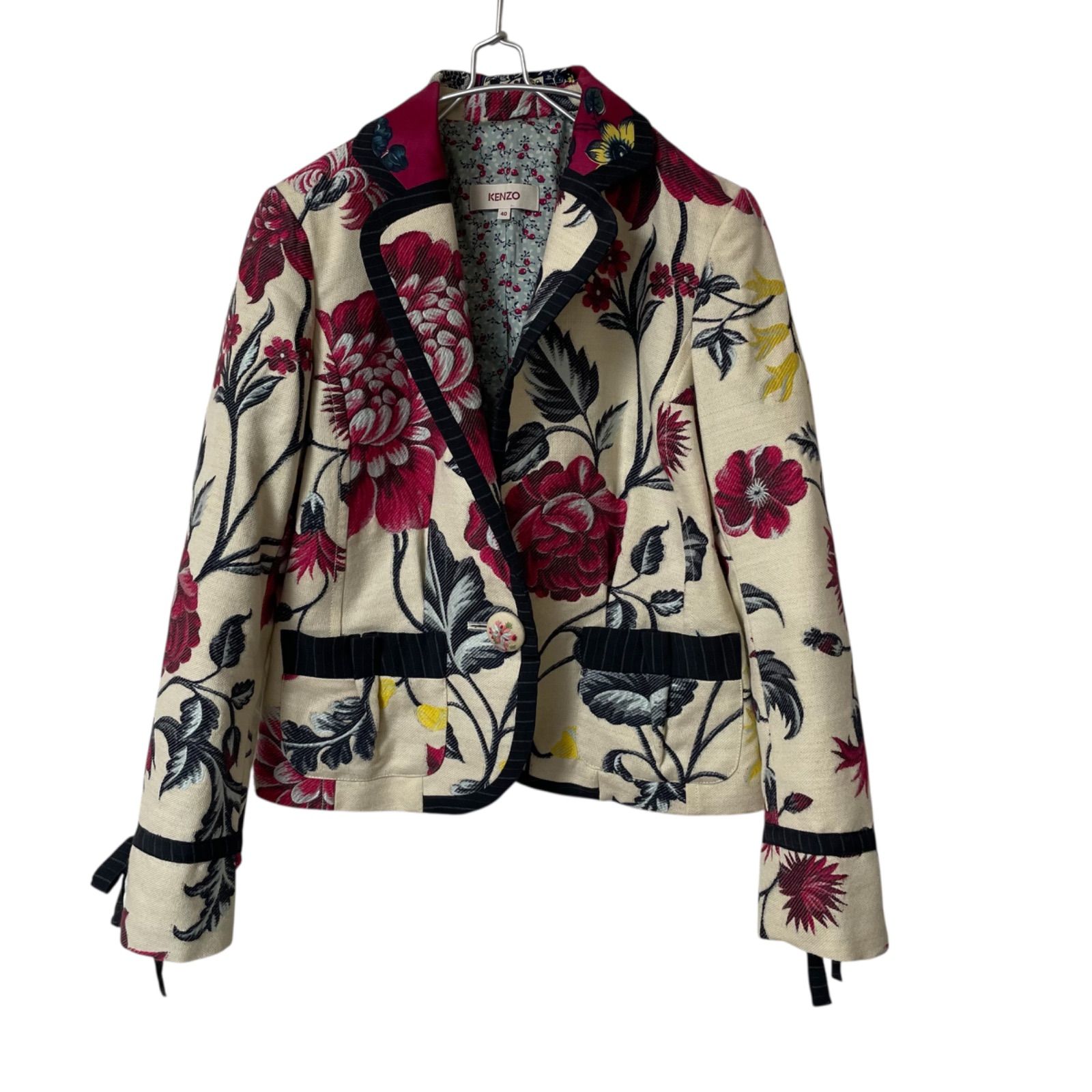 ZM1675【美品】KENZO ケンゾー 花柄テーラードジャケット 総柄