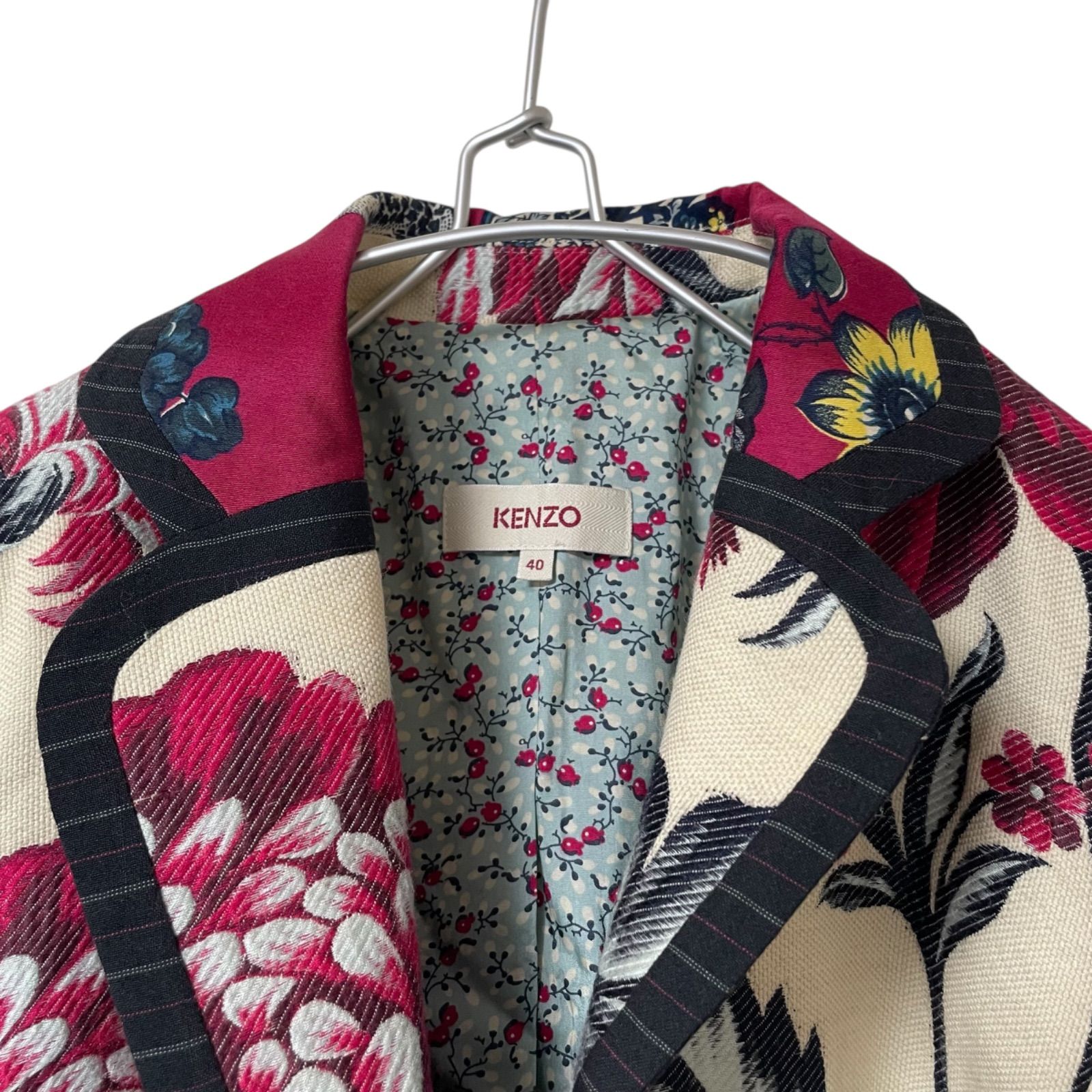 ZM1675【美品】KENZO ケンゾー 花柄テーラードジャケット 総柄