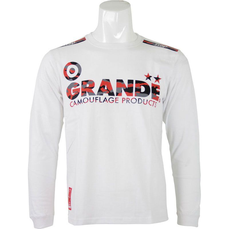 豊富な，人気 GRANDE.F.P(グランデエフピー) CAMO PROTO TYPE ロングスリーブTシャツ フットサル グッズ その他 (gfp10206-0135)、(0135)WHT/RED その他