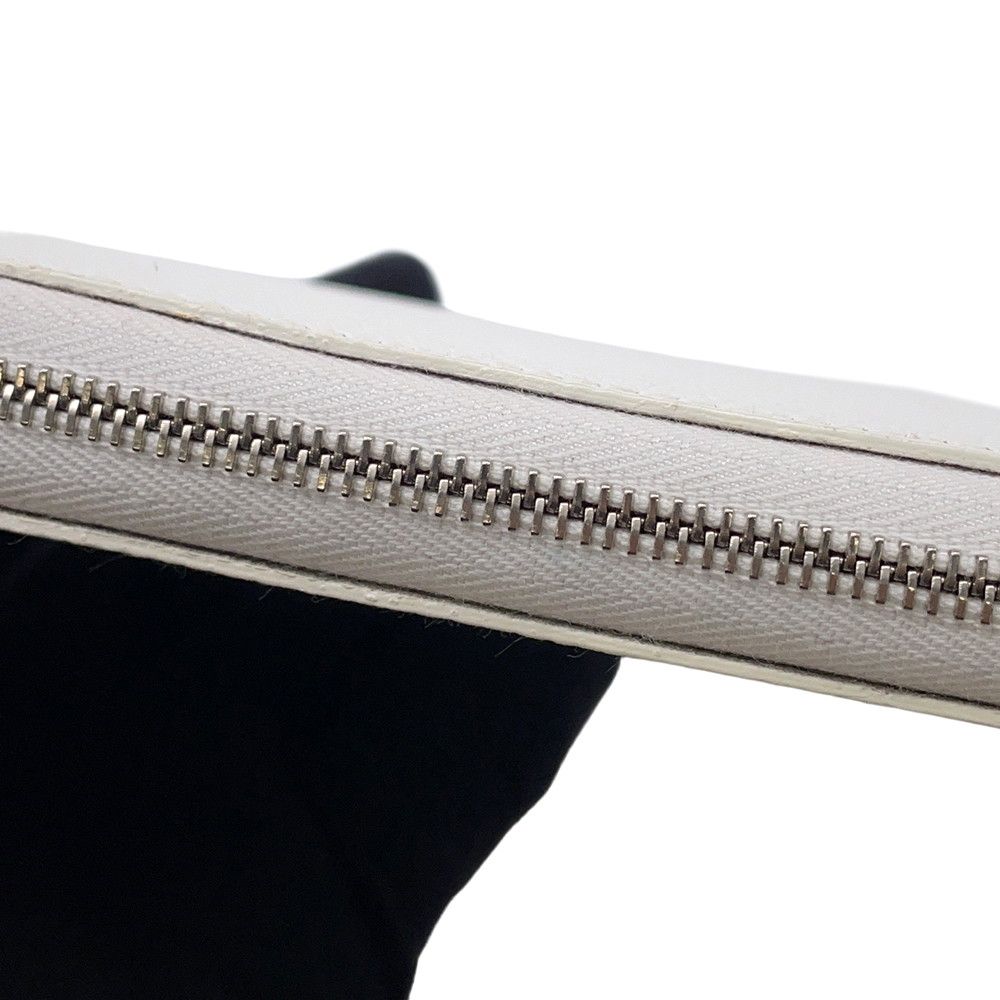 エルメス 長財布 アザップロング シルクイン ホワイト/シルバー金具