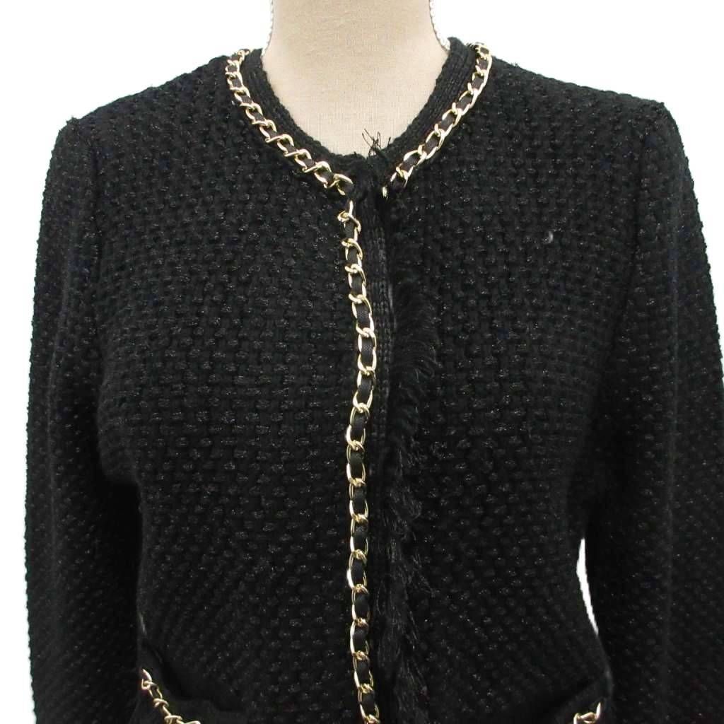 【新品未使用】ルルウィルビー　チェーントリミングツィードジャケット　2023　２ 23AW 完売品♡ ルルウィルビー チェーントリミングツィードジャケット 2