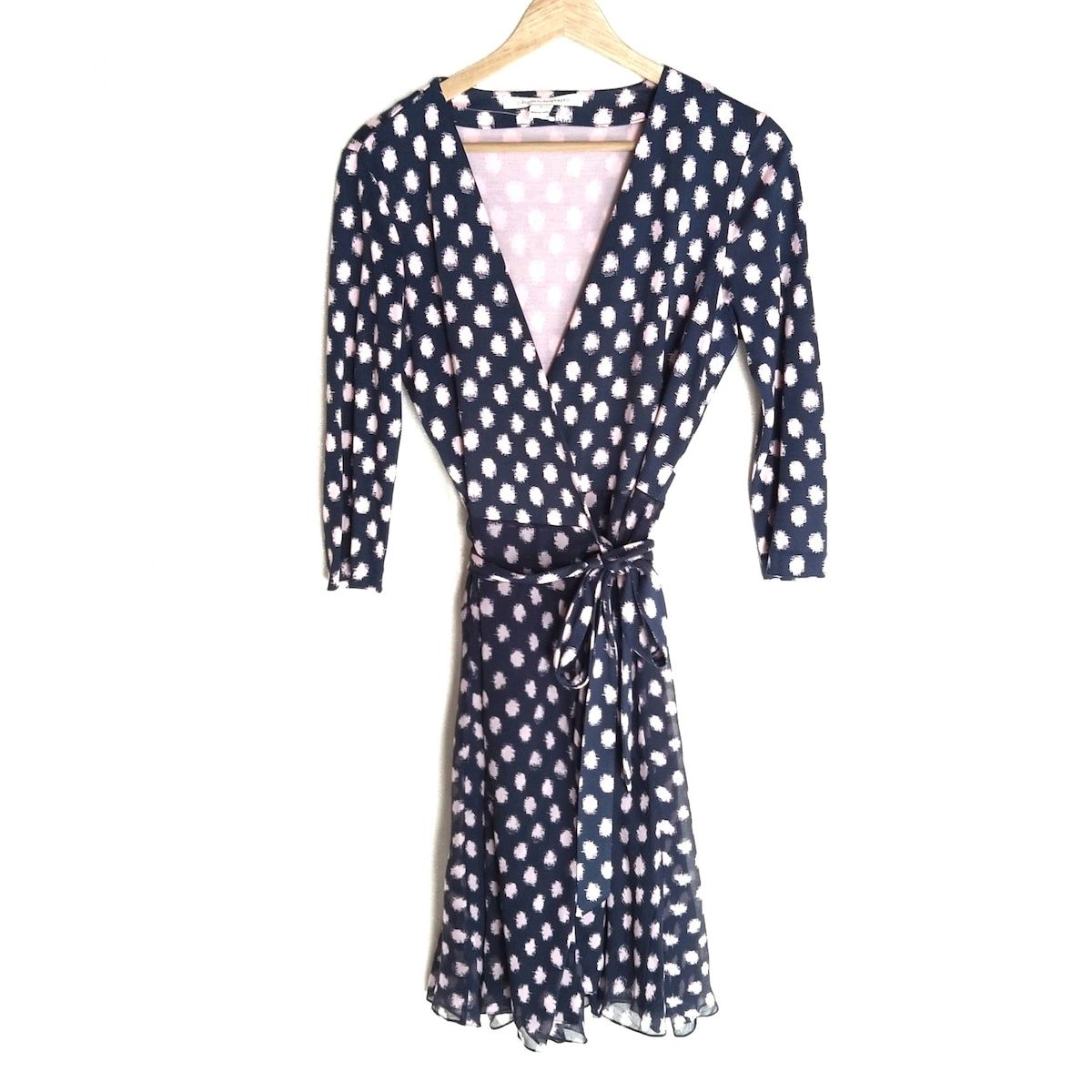 ダイアンフォンファステンバーグ紺ワンピース ダイアン・フォン・ファステンバーグ ワンピース サイズ6 M レディース