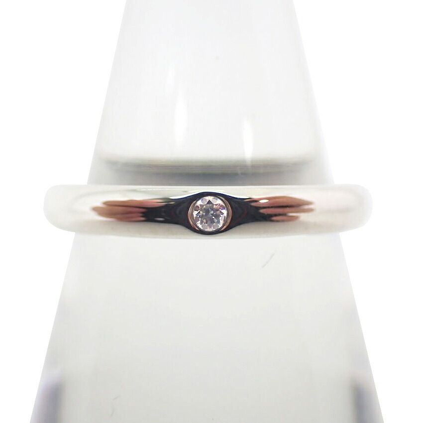 ティファニー 925 ダイヤ スタッキングバンド リング /9号/j120-35