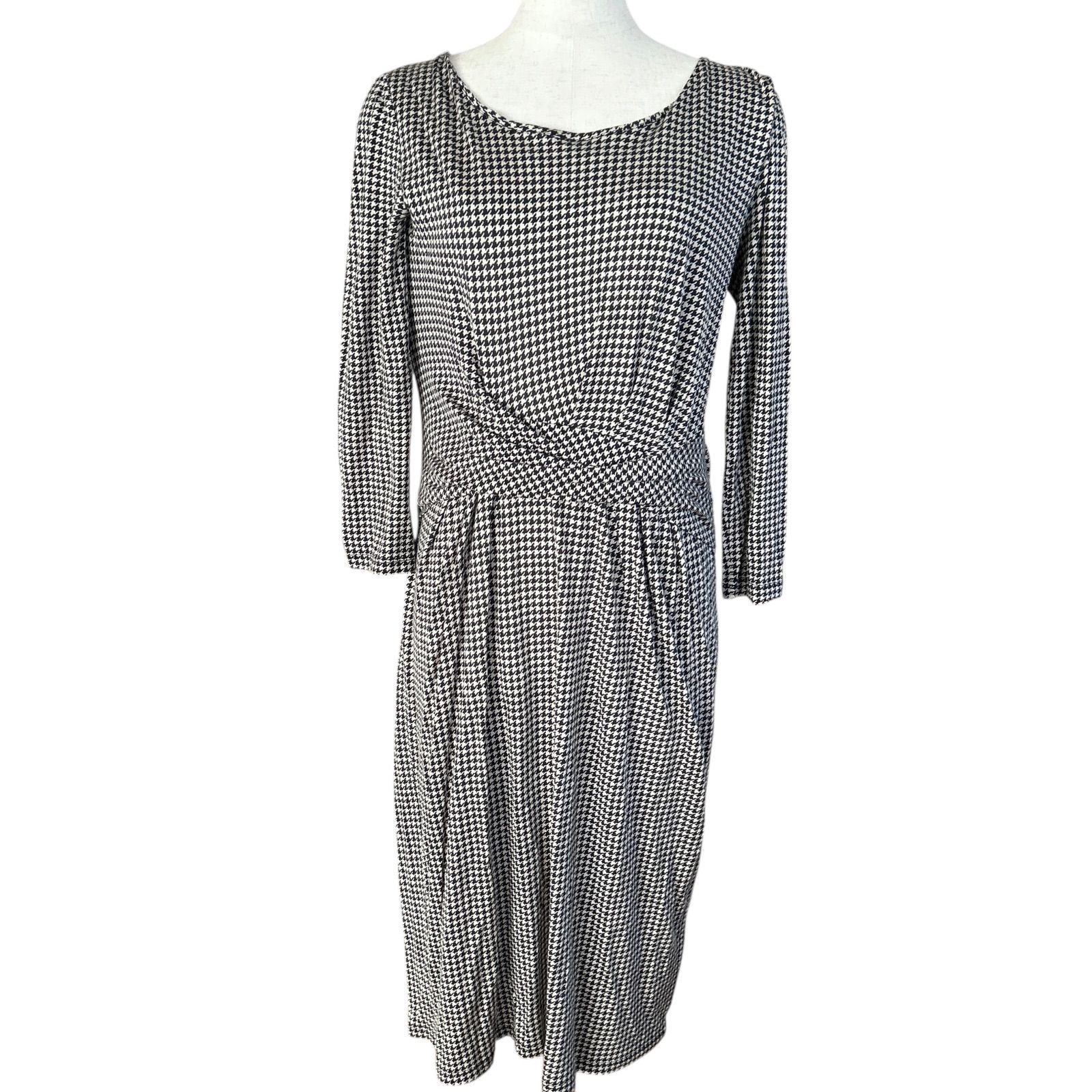 MaxMara weekend 千鳥格子 カットソー生地 シルク混 ドレープ