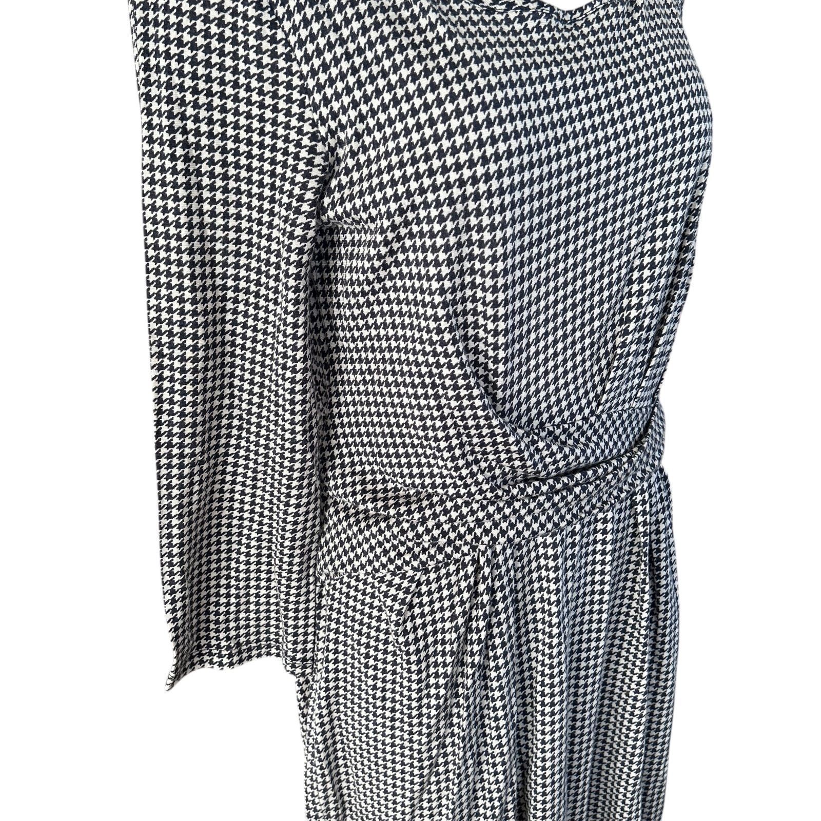 MaxMara weekend 千鳥格子 カットソー生地 シルク混 ドレープ