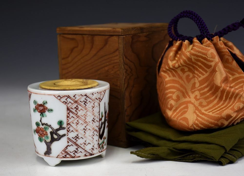 蔵A5833】古美術 古九谷色絵香炉 古箱 江戸時代 - メルカリ