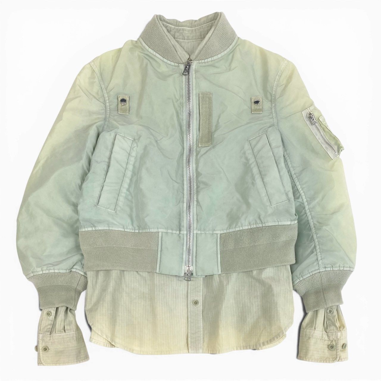 55L23 sacai サカイ 24AW Garment Dye Rip × Nylon Twill BL 