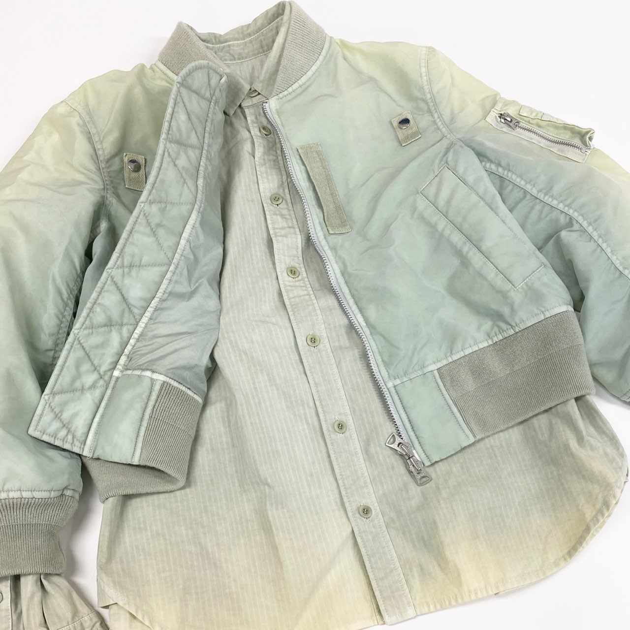55L23 sacai サカイ 24AW Garment Dye Rip × Nylon Twill BL