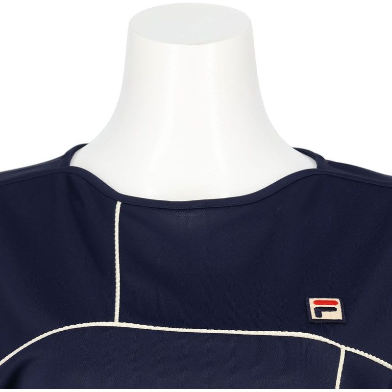 FILA フィラ ゲームシャツ テニス ゲームシャツ (el0220-20z)、ネイビー