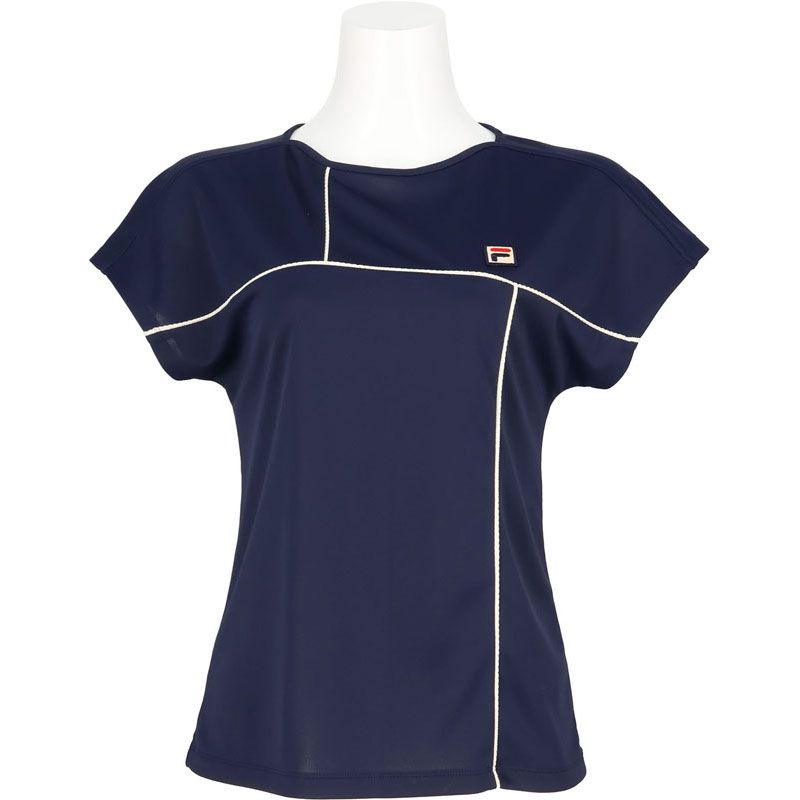 FILA フィラ ゲームシャツ テニス ゲームシャツ (el0220-20z)、ネイビー