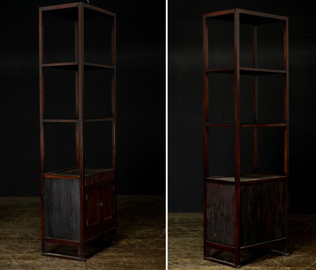 蔵C9431】朝鮮古美術 李朝箪笥 四方棚 卓子 タクジャ 飾棚 - メルカリ