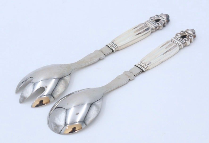 ジョージジェンセン George Jensen エコーン Acorn カトラリー サラダ