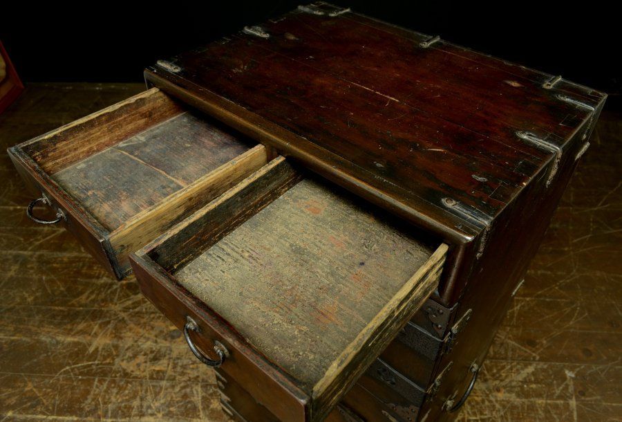 蔵A5529】朝鮮古美術 李朝箪笥 モリジャン 飾棚バンダジ - メルカリ