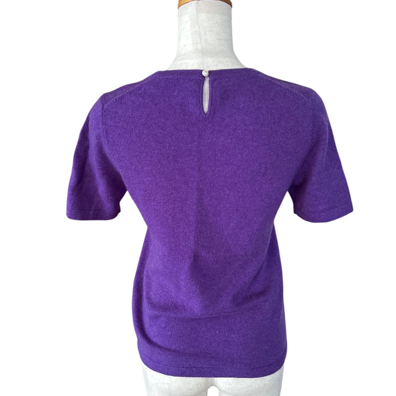 BALLSEY ボールジィ カシミヤ100% パープル 半袖ニット 38 - メルカリ