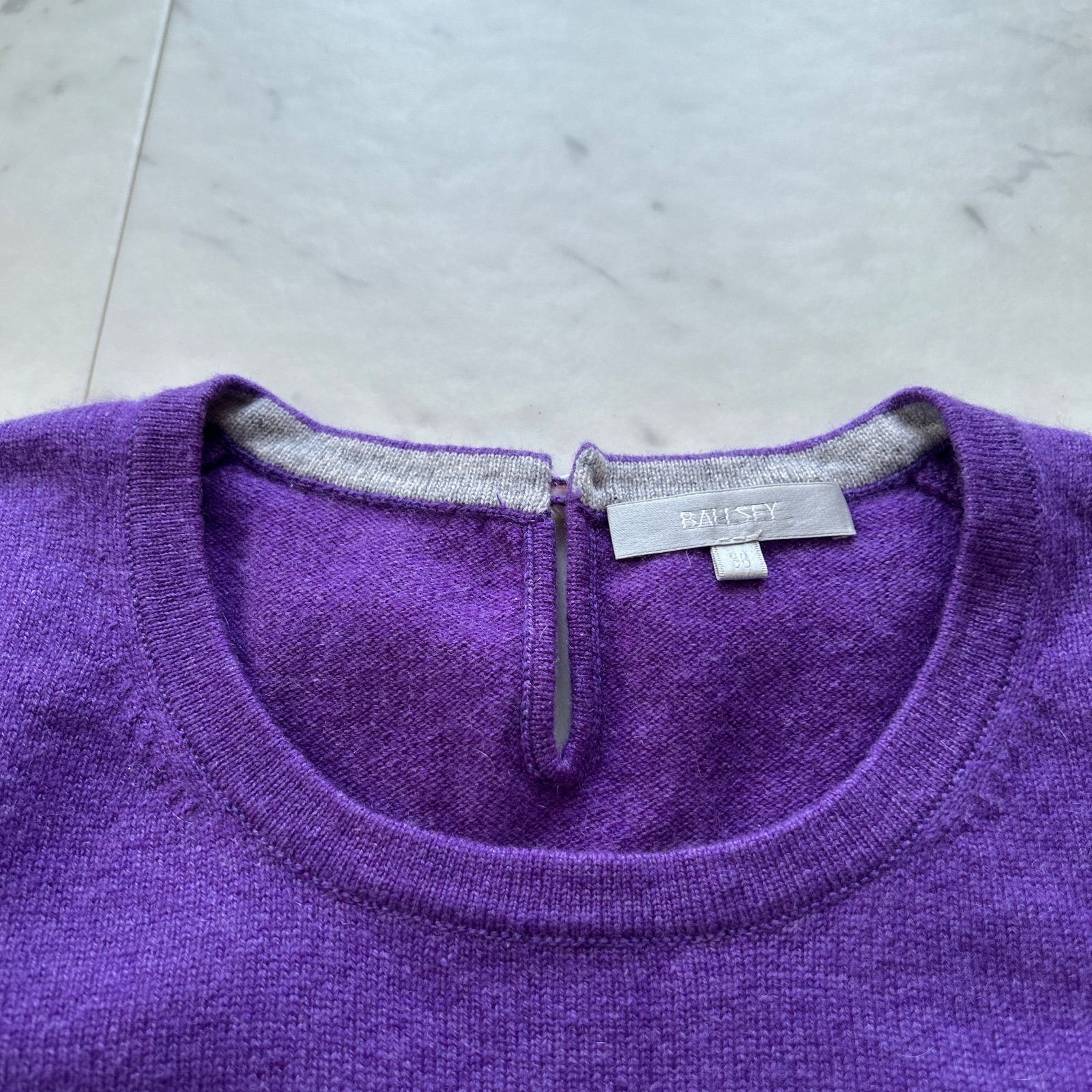 BALLSEY ボールジィ カシミヤ100% パープル 半袖ニット 38 - メルカリ