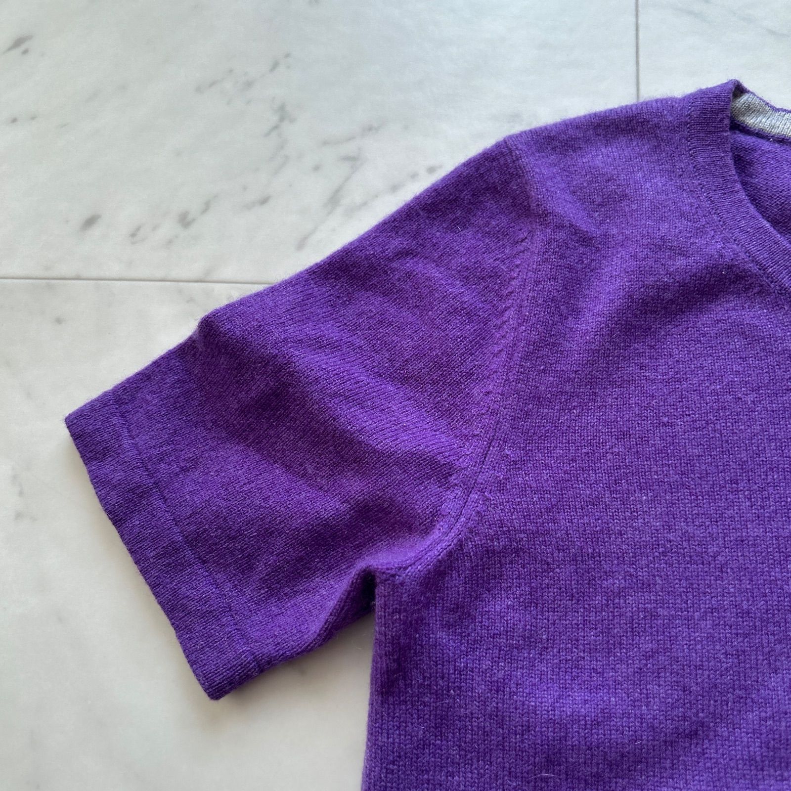 BALLSEY ボールジィ カシミヤ100% パープル 半袖ニット 38 - メルカリ
