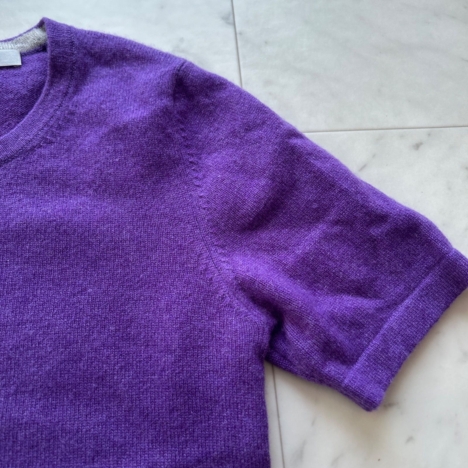 BALLSEY ボールジィ カシミヤ100% パープル 半袖ニット 38 - メルカリ