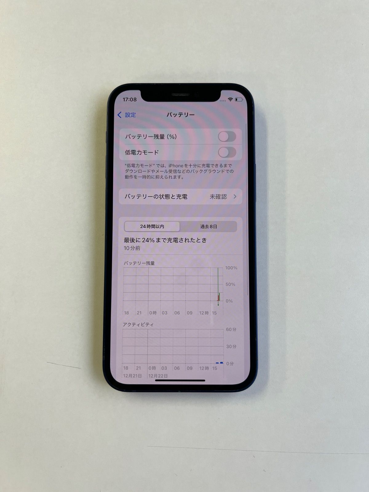 【バッテリー最大容量100%】iPhone12 mini ブルー 64GB 美品‼️✔️AppIe iPhone 12ミニ(新品バッテリー100%)