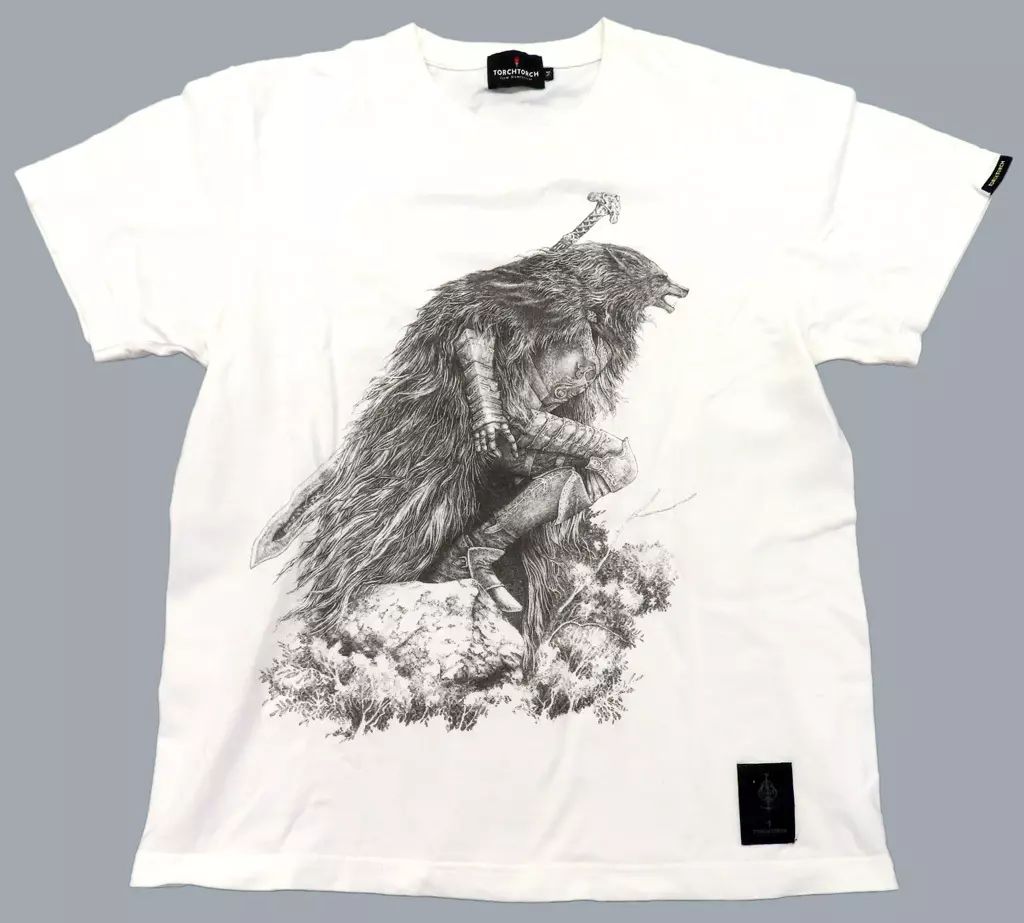 中古】Tシャツ 半狼のブライヴのTシャツ バニラホワイト Mサイズ