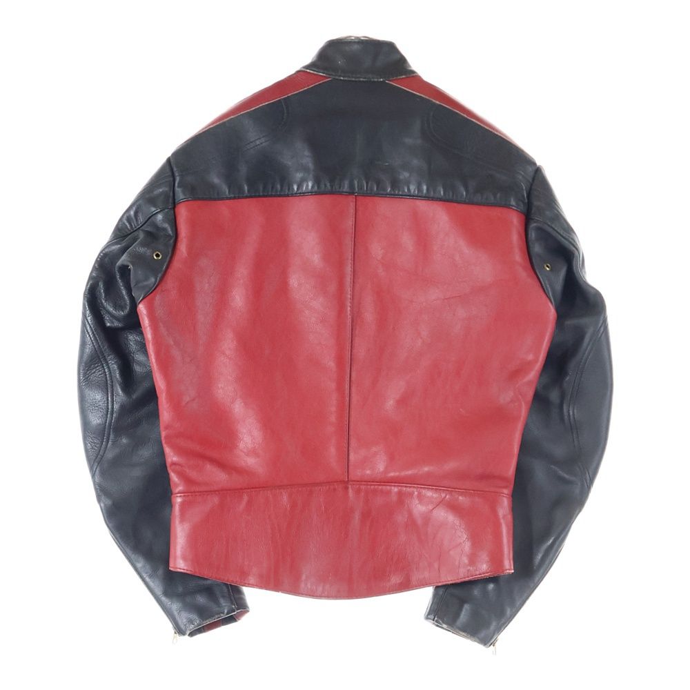 VANSON (バンソン) ロゴパッチ シングルライダース レザージャケット