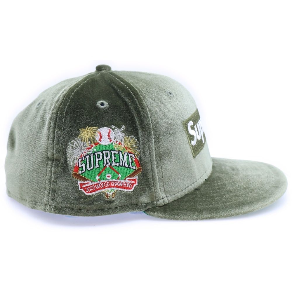 SUPREME (シュプリーム) 22AW Velour Box Logo Cap ベロアボックスロゴ